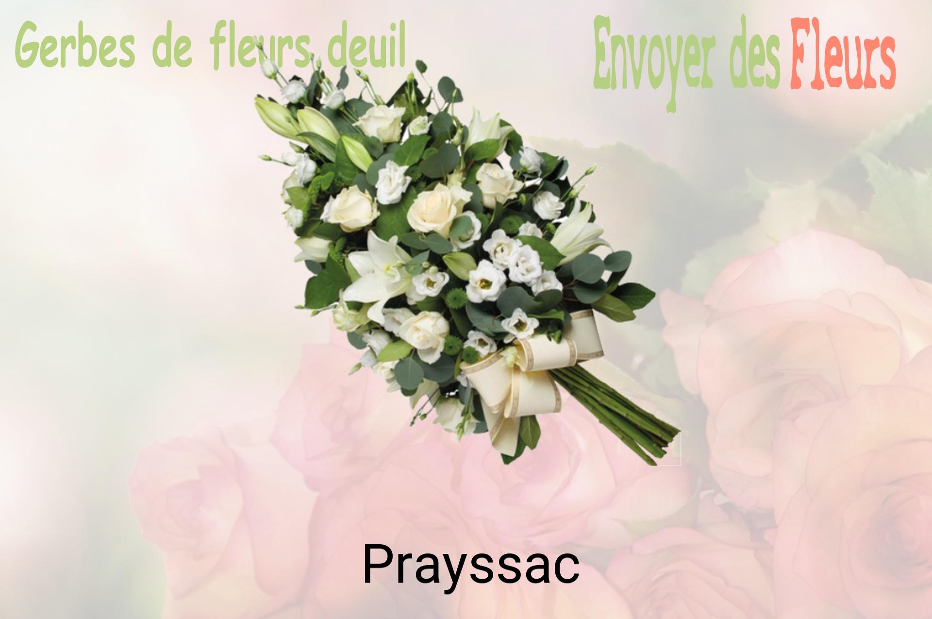Gerbe de fleurs de deuil livrée à Prayssac
